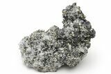 Gleaming, Striated Pyrite and Quartz on Sphalerite - Peru #233403-1